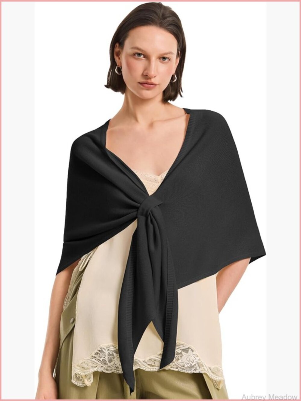 Lightweight Knit Pashmina Shawl Wrap Triangle Cape Cardigan Beach Cover Up